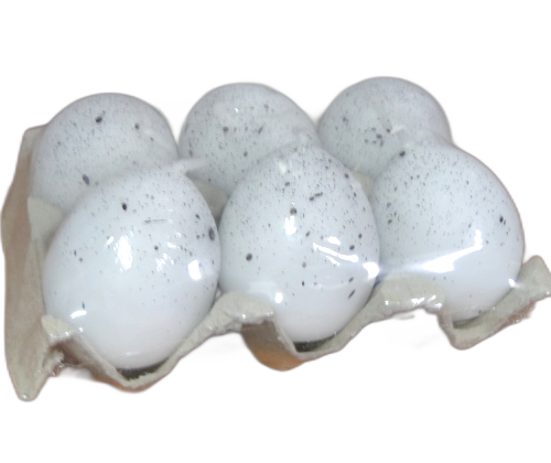 Świeczki jajko nakrapiane 6szt. 45/60mm