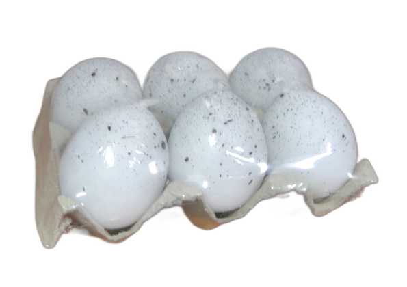 Świeczki jajko nakrapiane 6szt. 45/60mm