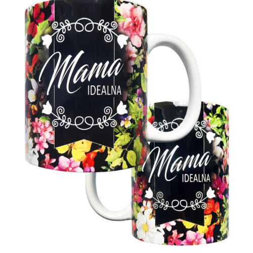 Kubek ceramiczny Kwiaty Mama Idealna K160