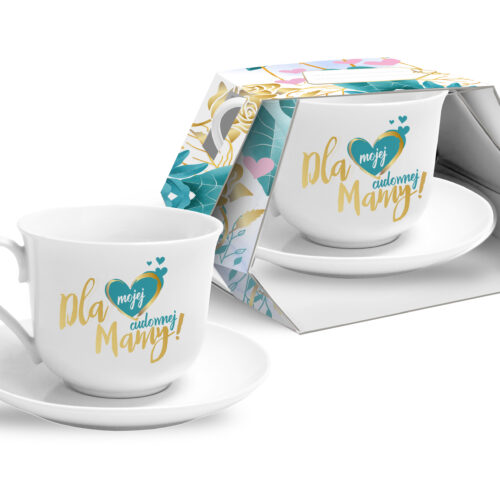Filiżanka ze spodkiem 400ml "Dla mojej cudownej Mamy"