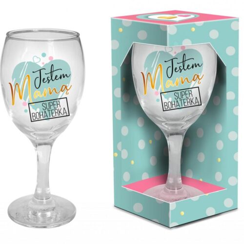 kieliszek do wina 220ml JESTEM MAMĄ