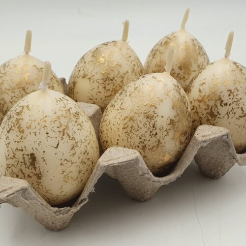 Świeca 6szt. jajko 45/60 GĄBKOWANA