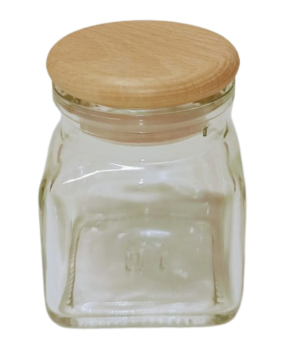 Słoik na przyprawy z drewnianym korkiem 105 ml.