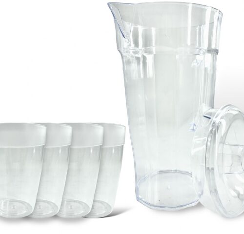 Dzbanek na wodę pojemność 1,7L + 4 kubki