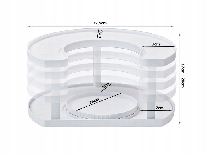 Organizer na pojemniki półka na przyprawy obrotowy - obrazek 4