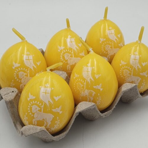 Świeca 6szt. JAJKO 45/60 ALLELUJA ŻÓŁTY