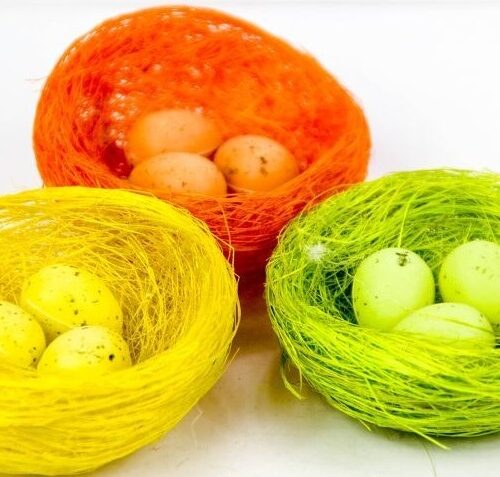 Dekoracja wielkanocna gniazdka 3szt