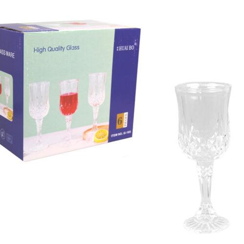 kieliszki szklane na nóżce 250ml 6szt. SZS-22118