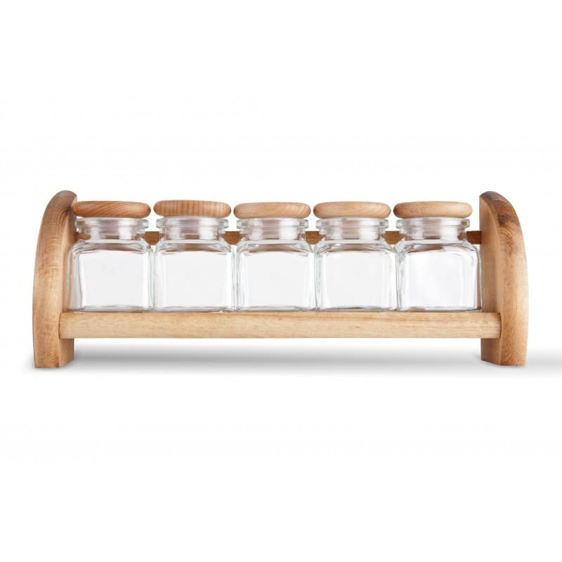 Półka drewniana i 5 pojemników - Preident Line