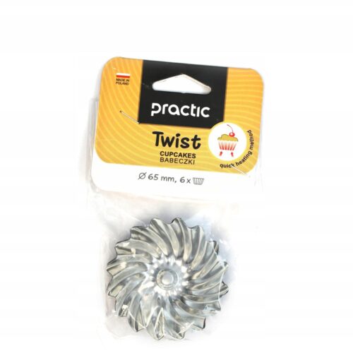 Foremki babeczki Twist 6szt. metalowe fi-65