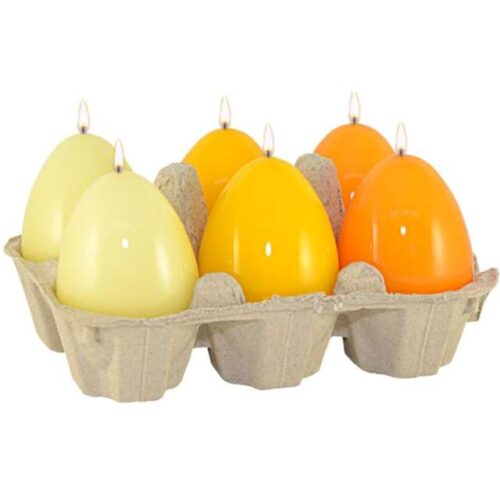 świeca 6szt. JAJKO 60/45 LAKIER ŻÓŁTY
