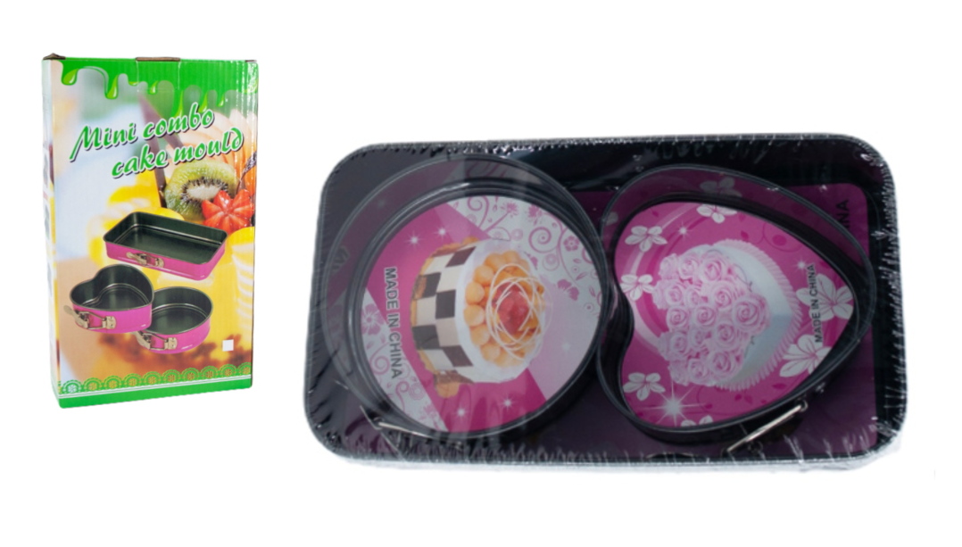 Tortownice, formy do pieczenia CZARNE MIX KSZTAŁTÓW - kpl 3 szt - obrazek 2