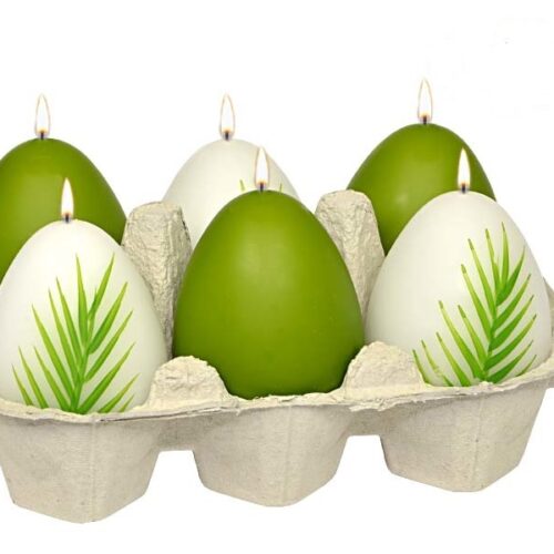 Świeca 6szt. JAJKO 60 / 45  SUNDAY MATOWA MIX