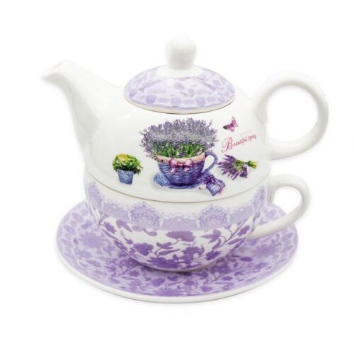 Dzbanek z filiżanką LAWENDA