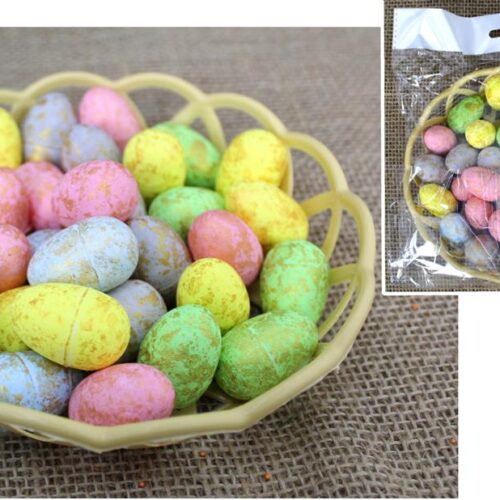 Jajka styropianowe pozłacane w koszyku 30szt.