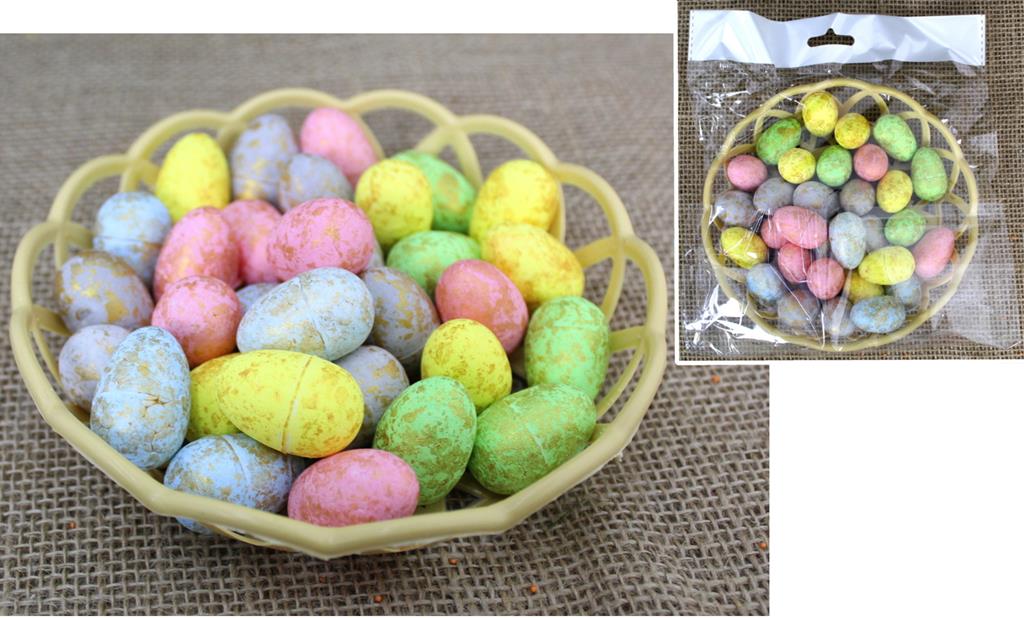 Jajka styropianowe pozłacane w koszyku 30szt.