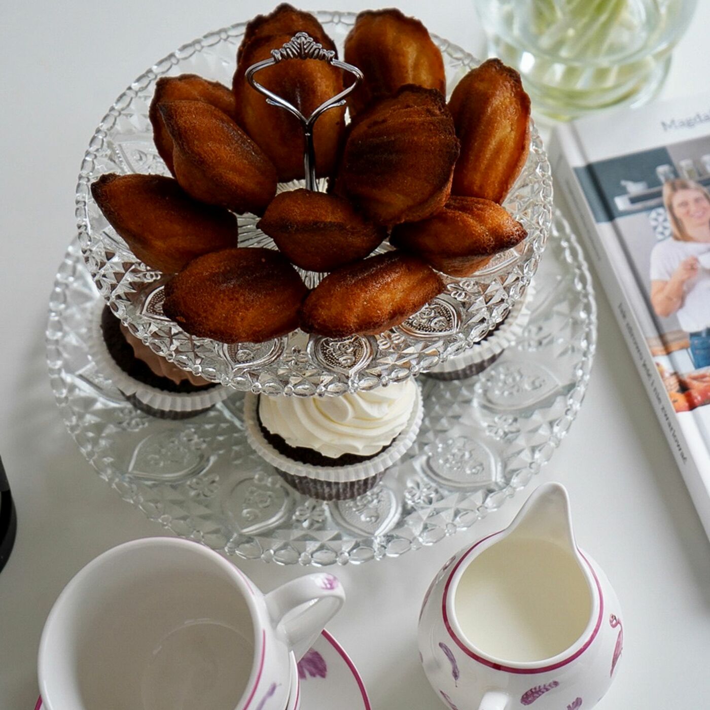 Patera szklana Catalina okrągła dwupoziomowa 20/25 cm - obrazek 2