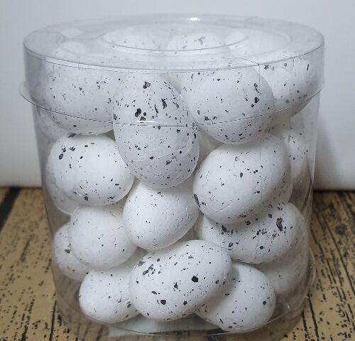 Jajka w kloszu 3cm BIAŁE 36szt