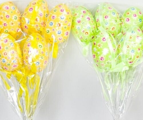 Jajka 6szt na piku KWIATY