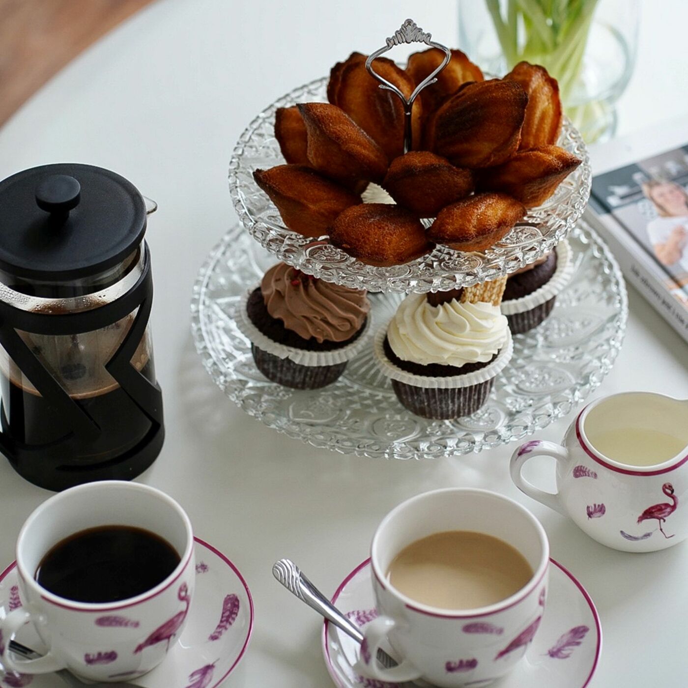 Patera szklana Catalina okrągła dwupoziomowa 20/25 cm - obrazek 3