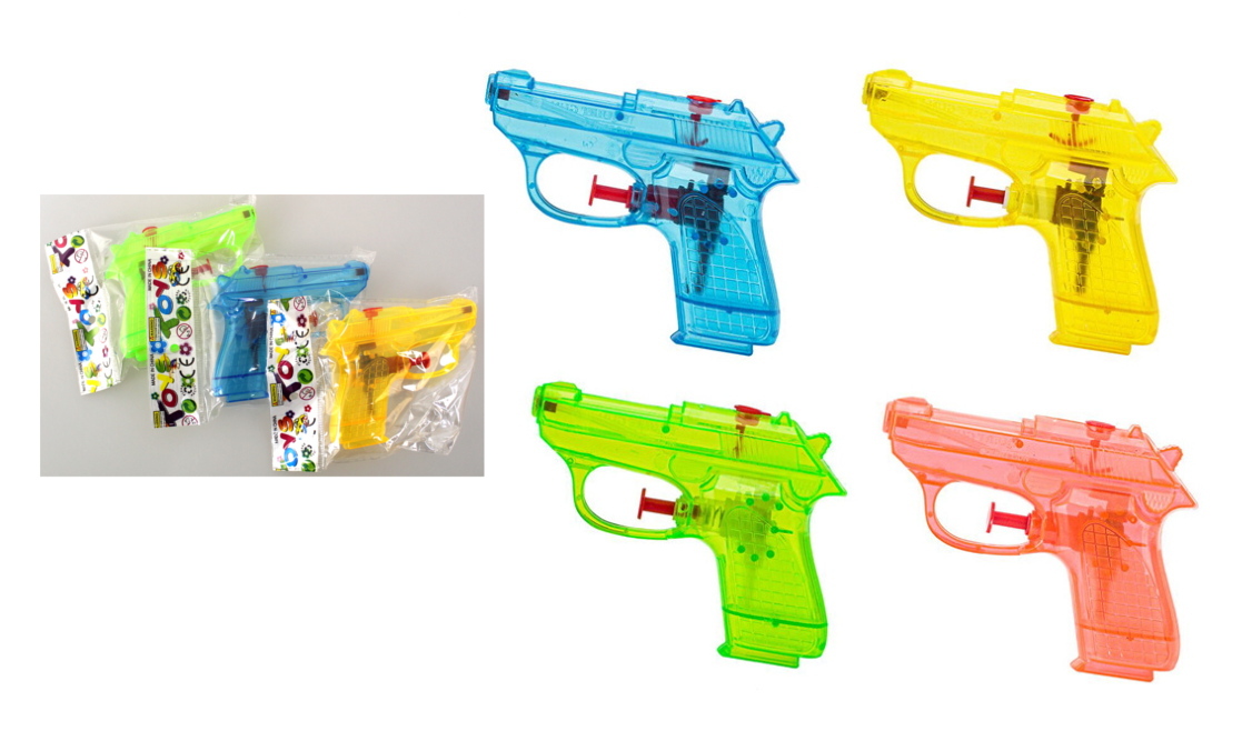 Pistolet na wodę przezroczysty 11 x 9 cm mix kolor SN54835